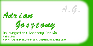 adrian gosztony business card