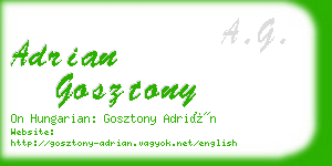 adrian gosztony business card